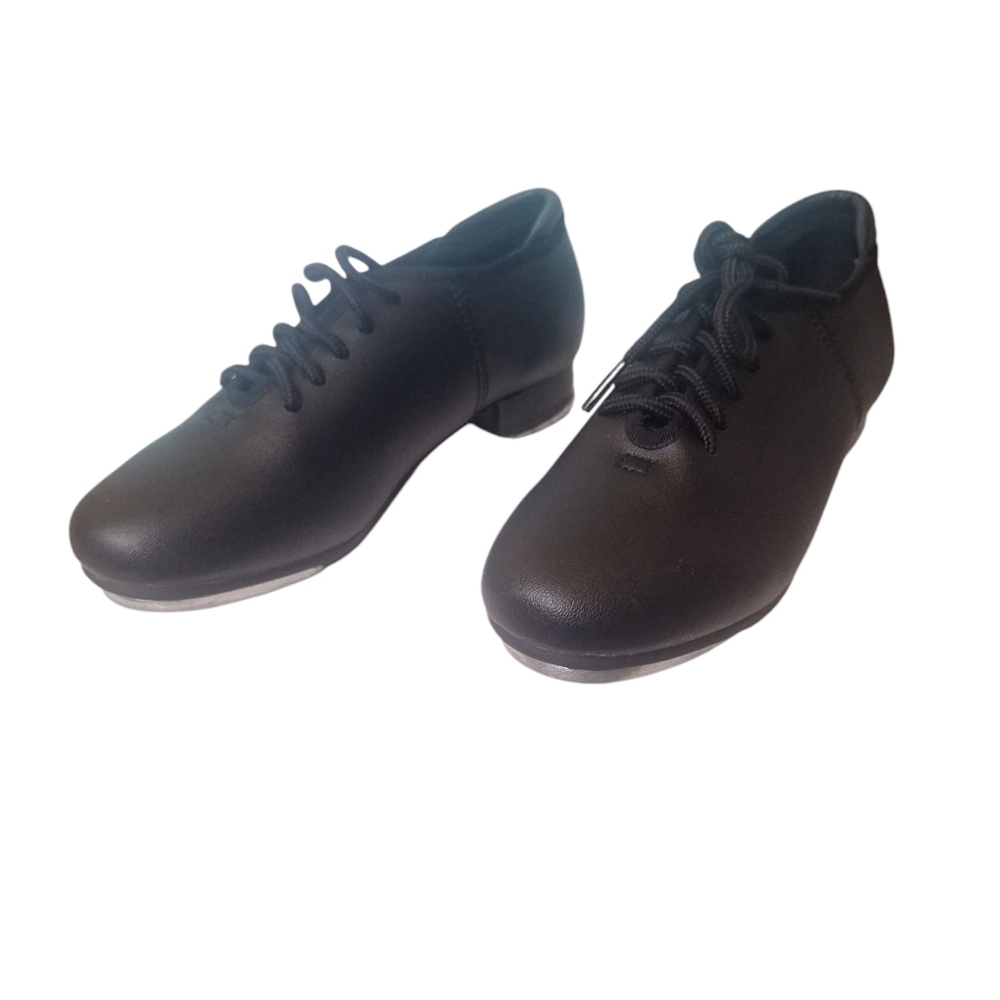 Theatricals Kids Black Dance Tap Shoes, Size 11.5